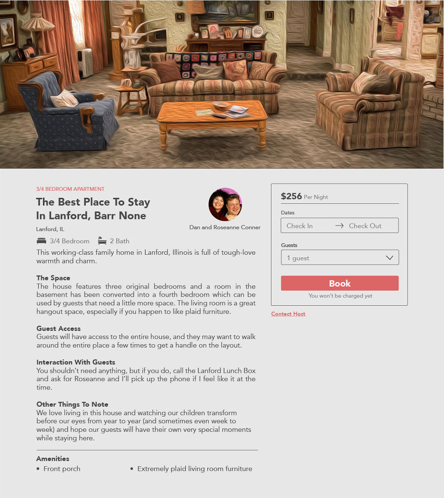 Fictional Airbnb Listings Price Out The Cost To Rent Tv Character Homes