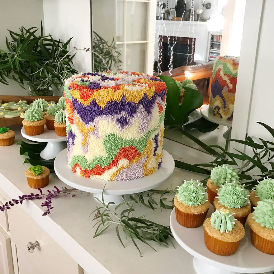 Colorful Cakes That Look Like Fuzzy Shag Rugs You'd Regret Stepping On Colorful Cakes That Look Like Fuzzy Shag Rugs You'd Regret Stepping On