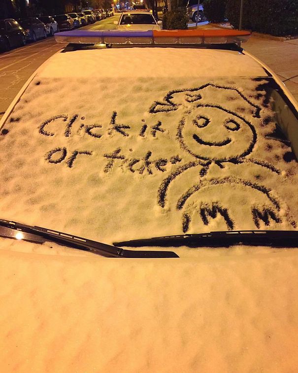 Lol. In Front Of My Station. We Have Some Artistic And Funny Cops Here