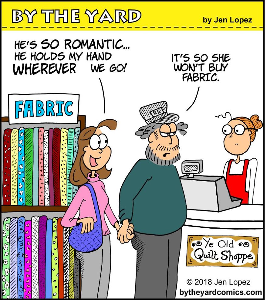 When A Quilt Nerd Met A Train Geek Online, A New Comic For The Crafty Inclined Was Created When A Quilt Nerd Met A Train Geek Online, A New Comic For The Crafty Inclined Was Created