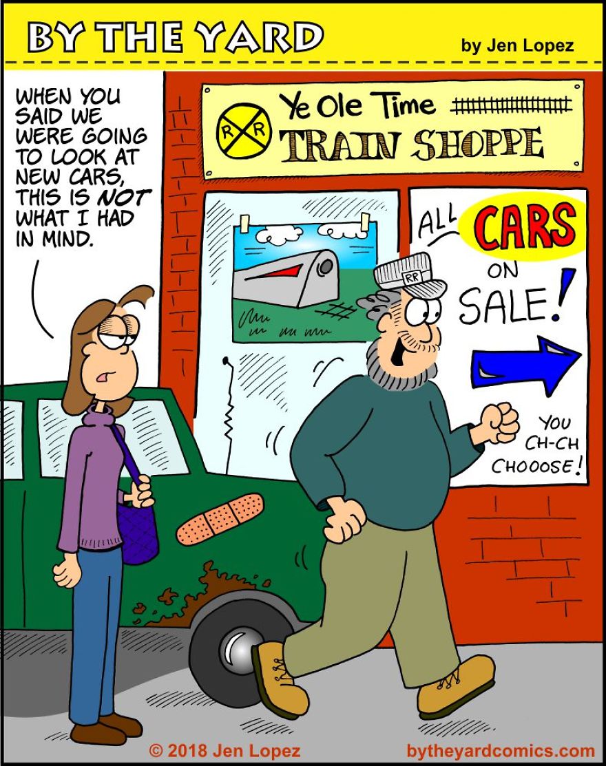 When A Quilt Nerd Met A Train Geek Online, A New Comic For The Crafty Inclined Was Created When A Quilt Nerd Met A Train Geek Online, A New Comic For The Crafty Inclined Was Created