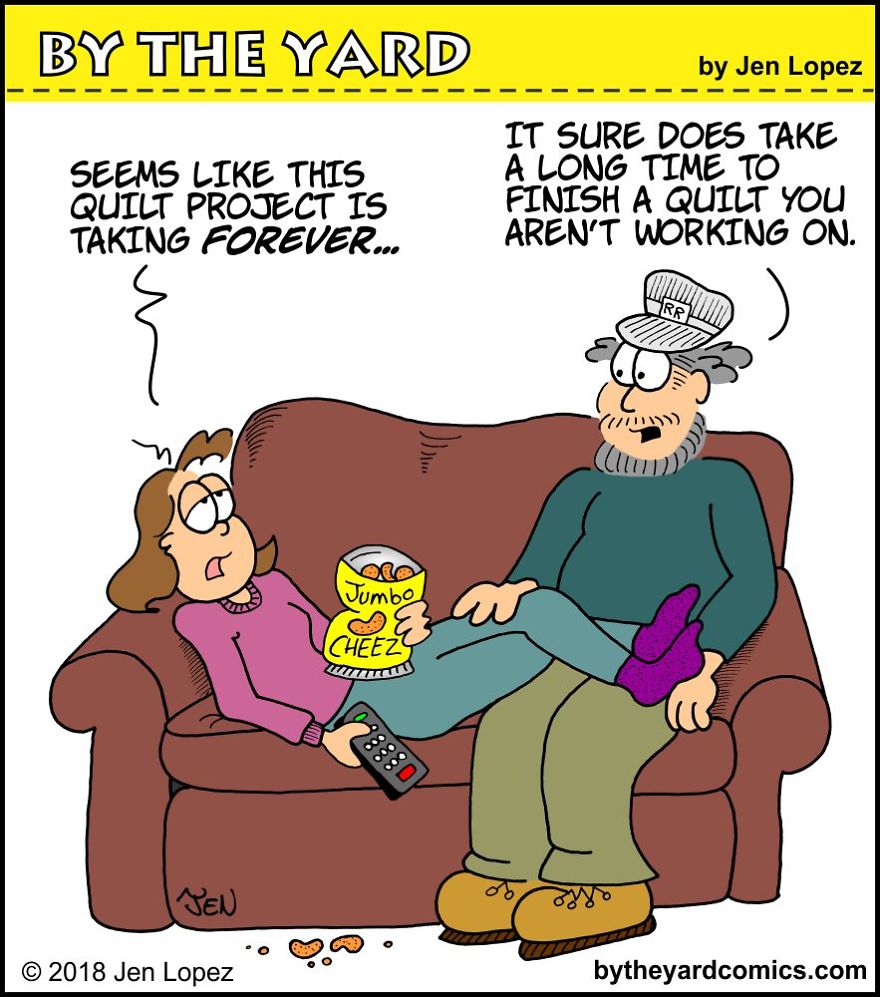 When A Quilt Nerd Met A Train Geek Online, A New Comic For The Crafty Inclined Was Created When A Quilt Nerd Met A Train Geek Online, A New Comic For The Crafty Inclined Was Created