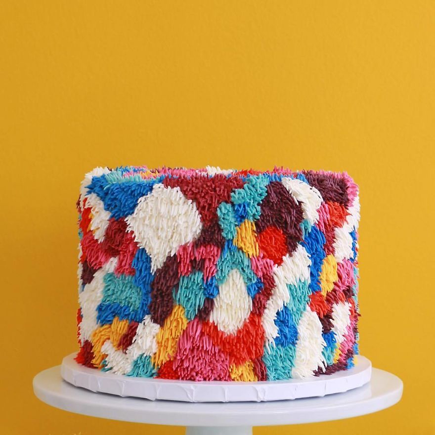 Colorful Cakes That Look Like Fuzzy Shag Rugs You'd Regret Stepping On Colorful Cakes That Look Like Fuzzy Shag Rugs You'd Regret Stepping On