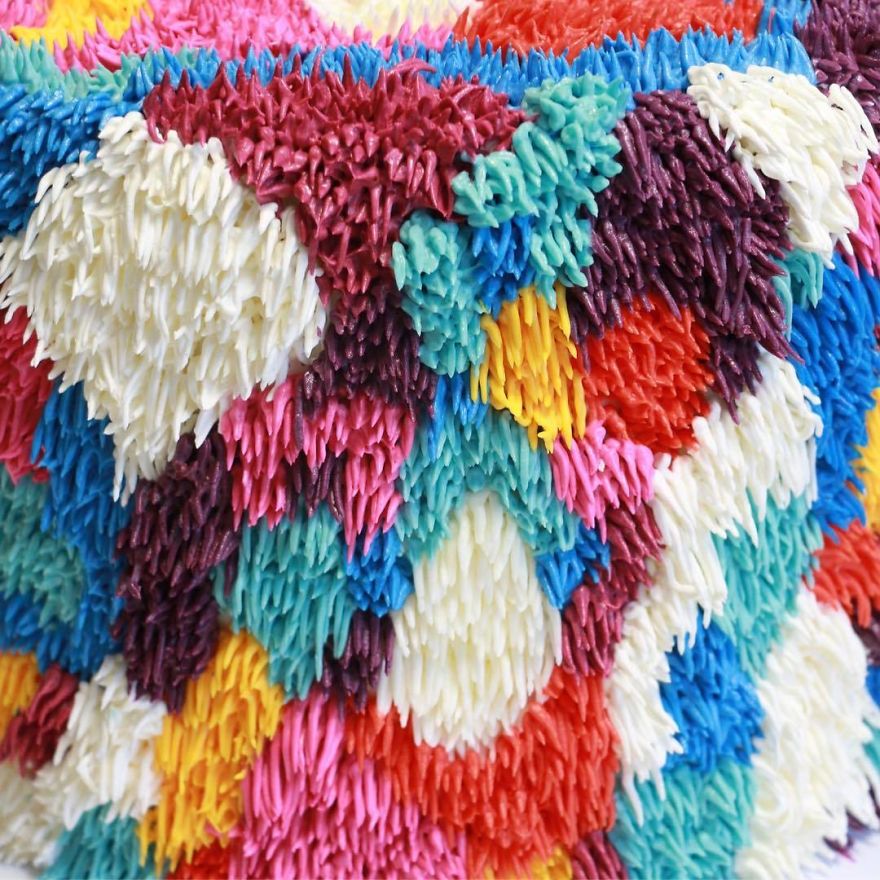 Colorful Cakes That Look Like Fuzzy Shag Rugs You'd Regret Stepping On Colorful Cakes That Look Like Fuzzy Shag Rugs You'd Regret Stepping On