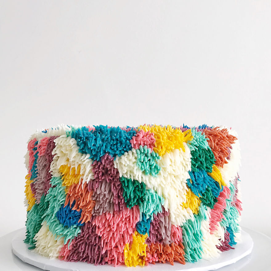 Colorful Cakes That Look Like Fuzzy Shag Rugs You'd Regret Stepping On Colorful Cakes That Look Like Fuzzy Shag Rugs You'd Regret Stepping On