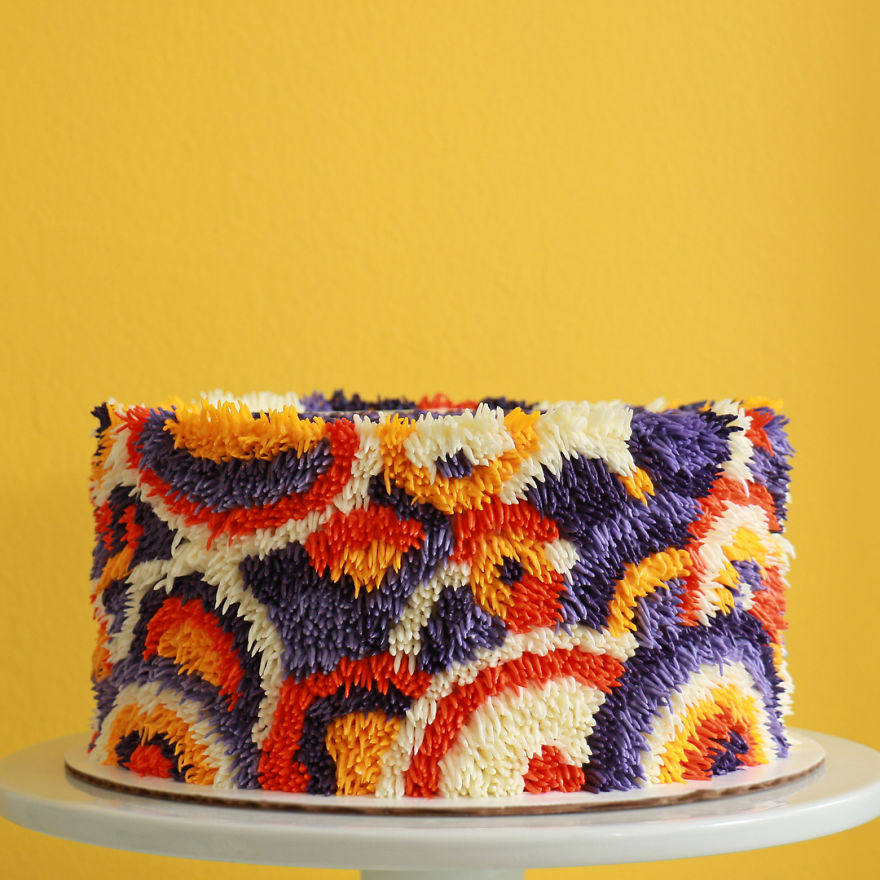 Colorful Cakes That Look Like Fuzzy Shag Rugs You'd Regret Stepping On Colorful Cakes That Look Like Fuzzy Shag Rugs You'd Regret Stepping On
