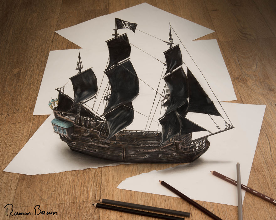 New Awesome 3D Drawings By Ramon Bruin