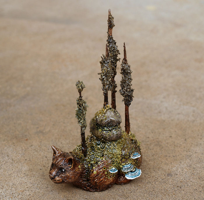 I Made Some Little Creature Figurines With Trees Growing On Them
