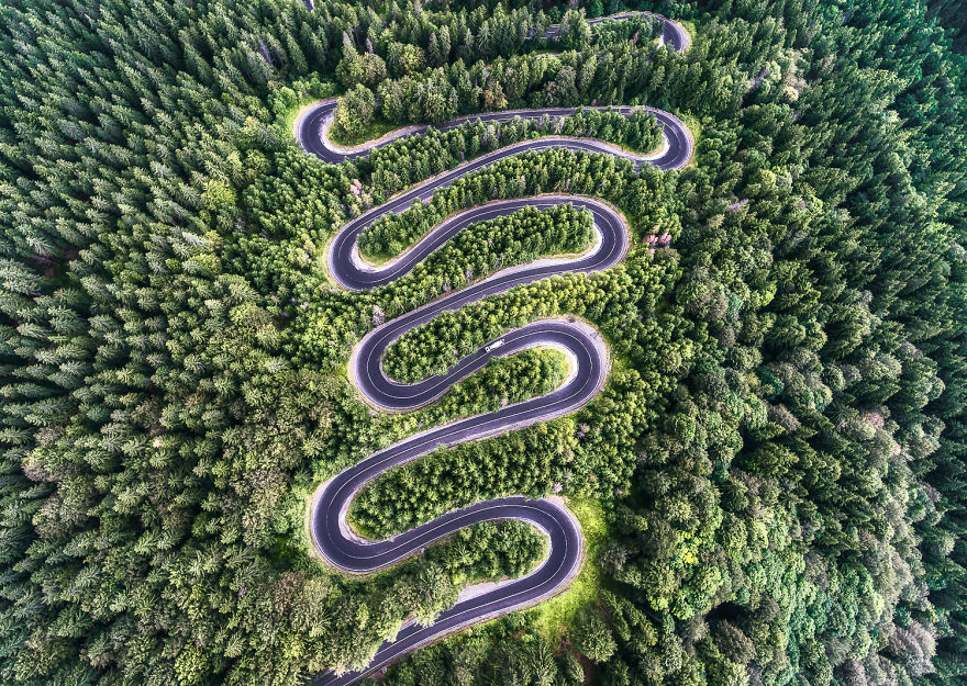 I Photograph The Roads Of Transylvania From Above. Yes, That Transylvania!