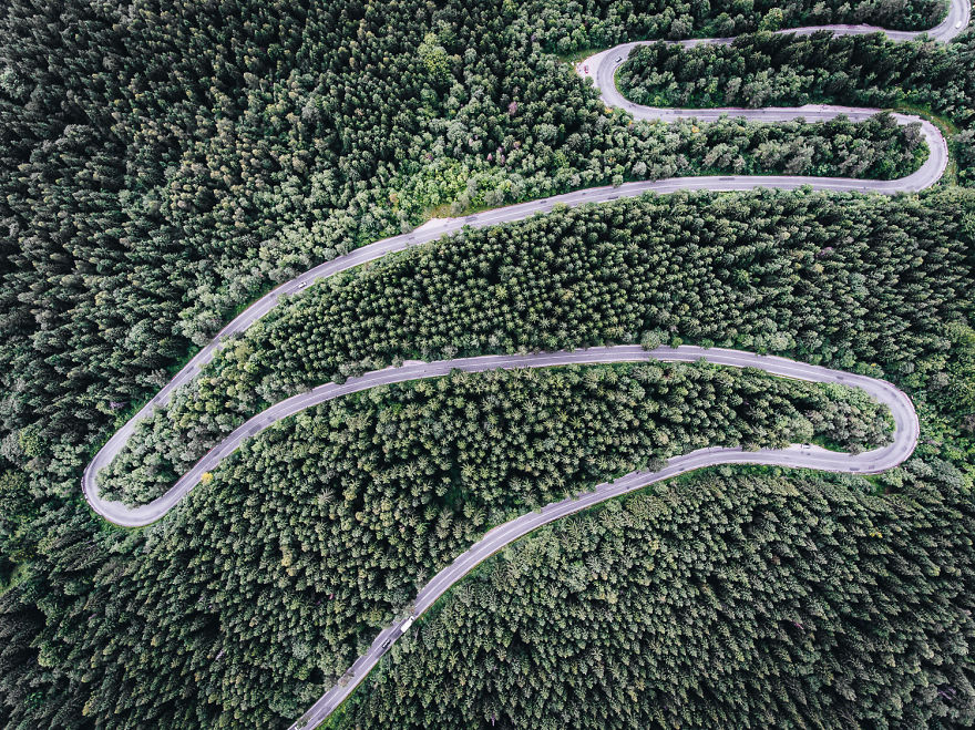I Photograph The Roads Of Transylvania From Above. Yes, That Transylvania!
