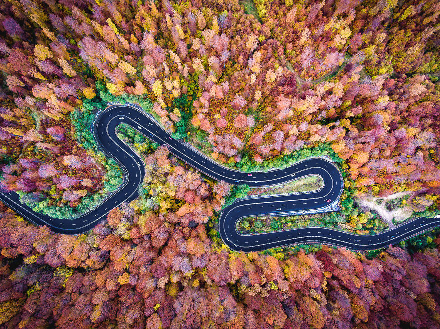 I Photograph The Roads Of Transylvania From Above. Yes, That Transylvania!