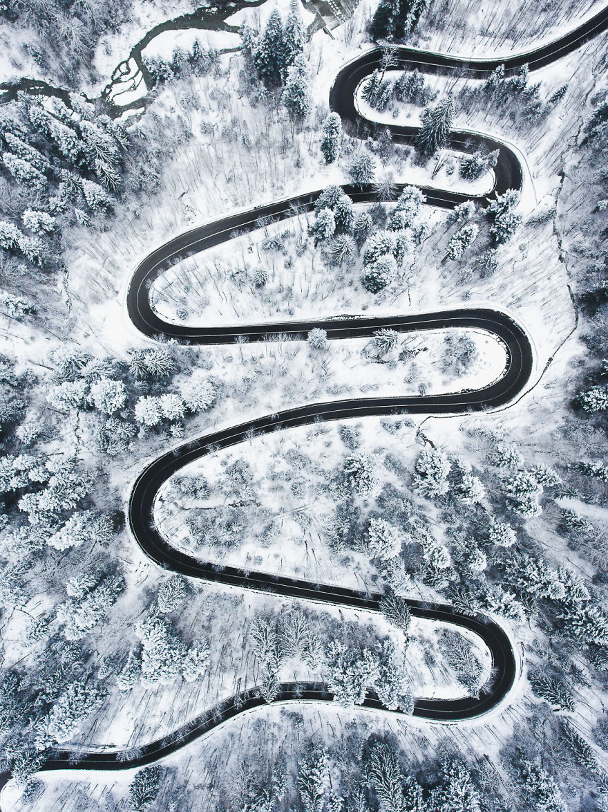 I Photograph The Roads Of Transylvania From Above. Yes, That Transylvania!