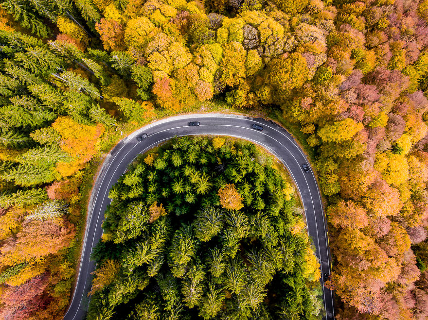 I Photograph The Roads Of Transylvania From Above. Yes, That Transylvania!
