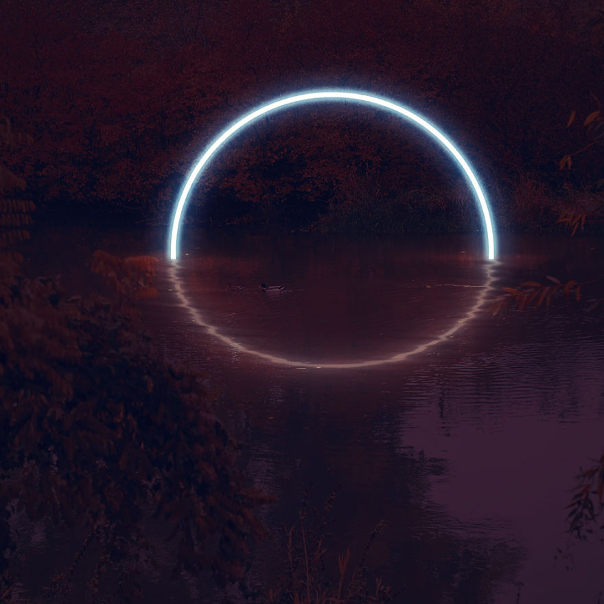 I Create Digital Neon Art