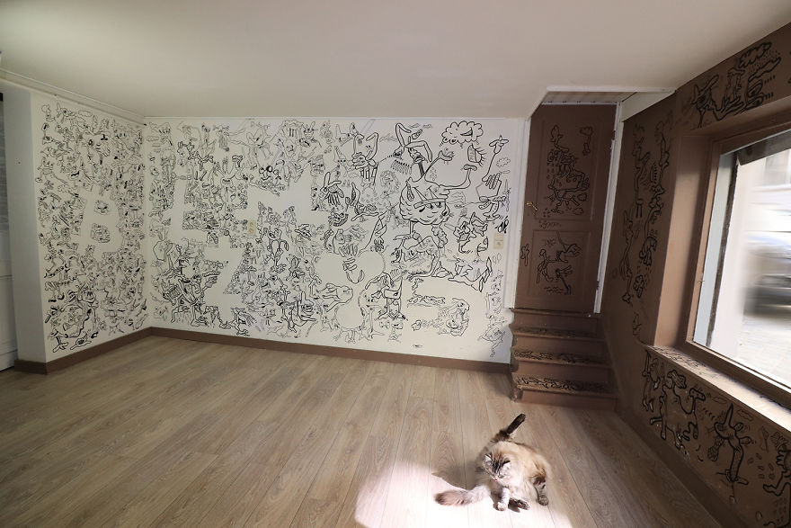 I Turned My Entire House Into An Amazing Doodle Drawing I Turned My Entire House Into An Amazing Doodle Drawing