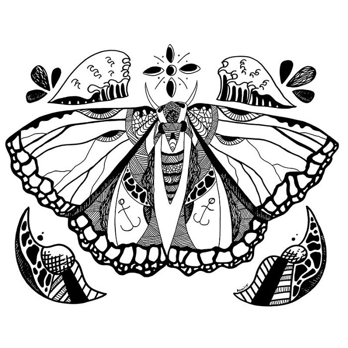 I Made These 24 Ink Line Drawings Into Coloring Pages