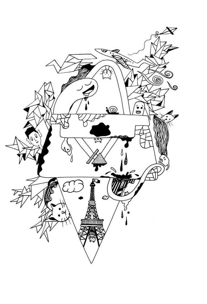 I Made These 24 Ink Line Drawings Into Coloring Pages