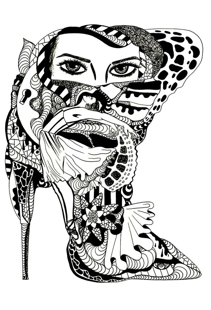 I Made These 24 Ink Line Drawings Into Coloring Pages