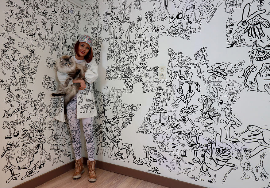 I Turned My Entire House Into An Amazing Doodle Drawing I Turned My Entire House Into An Amazing Doodle Drawing