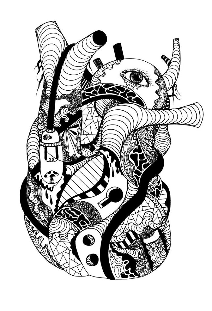 I Made These 24 Ink Line Drawings Into Coloring Pages