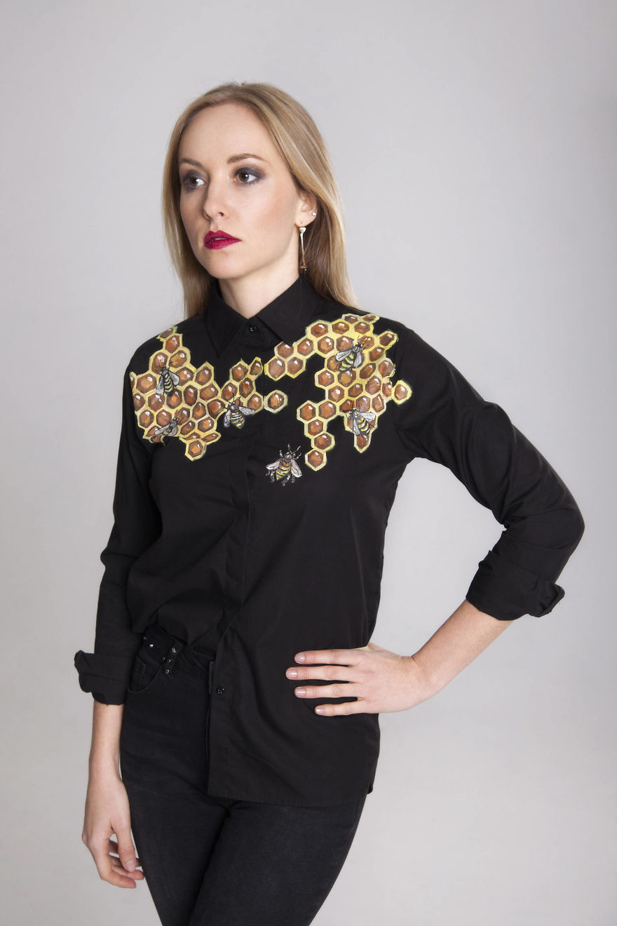 I Used Shirts As A Canvas And Painted Unique And Eye-Catching Designs To Show How Boring Shirt Can Be Turned To The Coolest Clothing