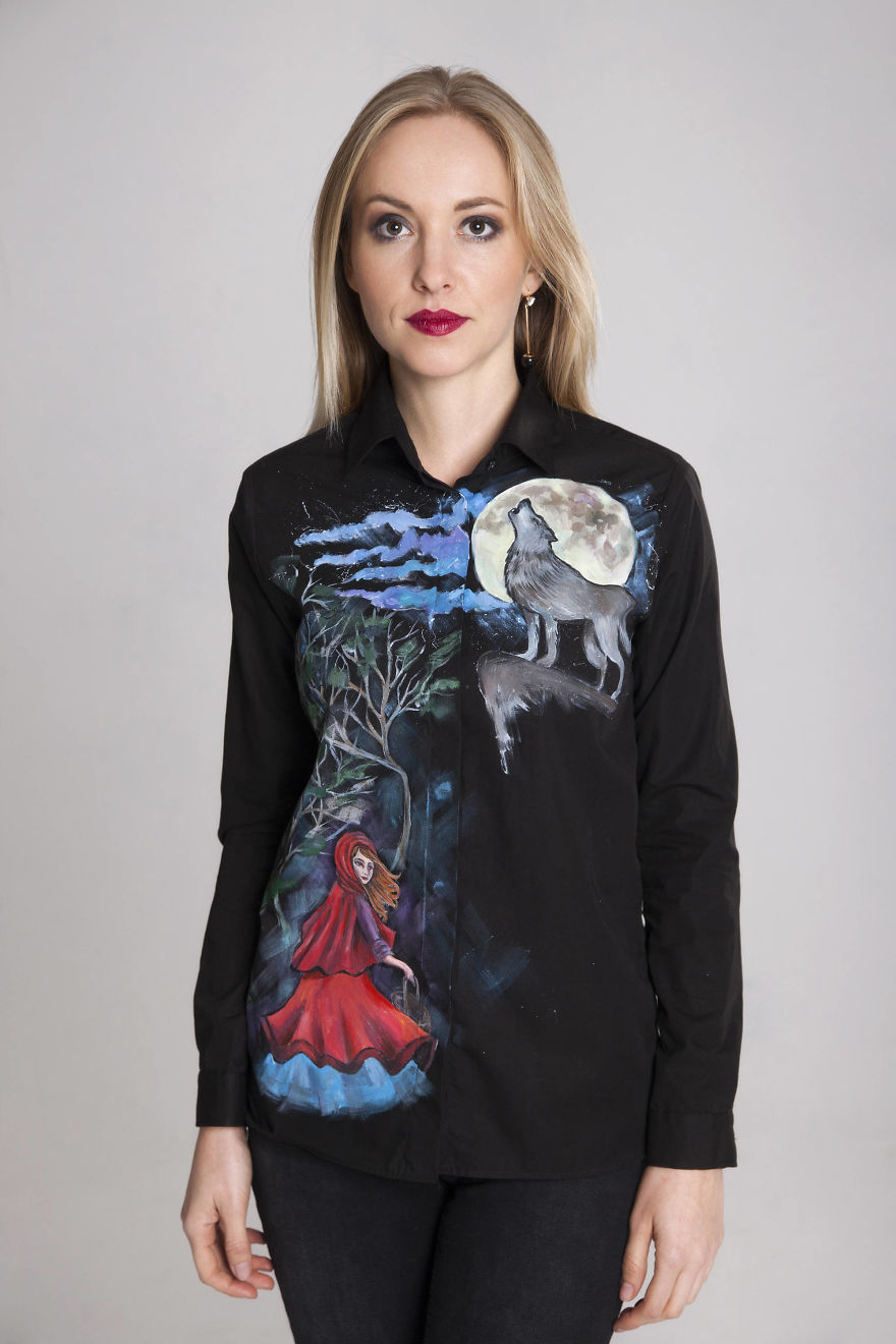 I Used Shirts As A Canvas And Painted Unique And Eye-Catching Designs To Show How Boring Shirt Can Be Turned To The Coolest Clothing