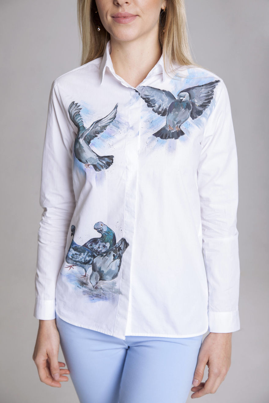 I Used Shirts As A Canvas And Painted Unique And Eye-Catching Designs To Show How Boring Shirt Can Be Turned To The Coolest Clothing