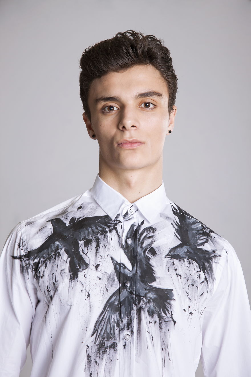 I Used Shirts As A Canvas And Painted Unique And Eye-Catching Designs To Show How Boring Shirt Can Be Turned To The Coolest Clothing