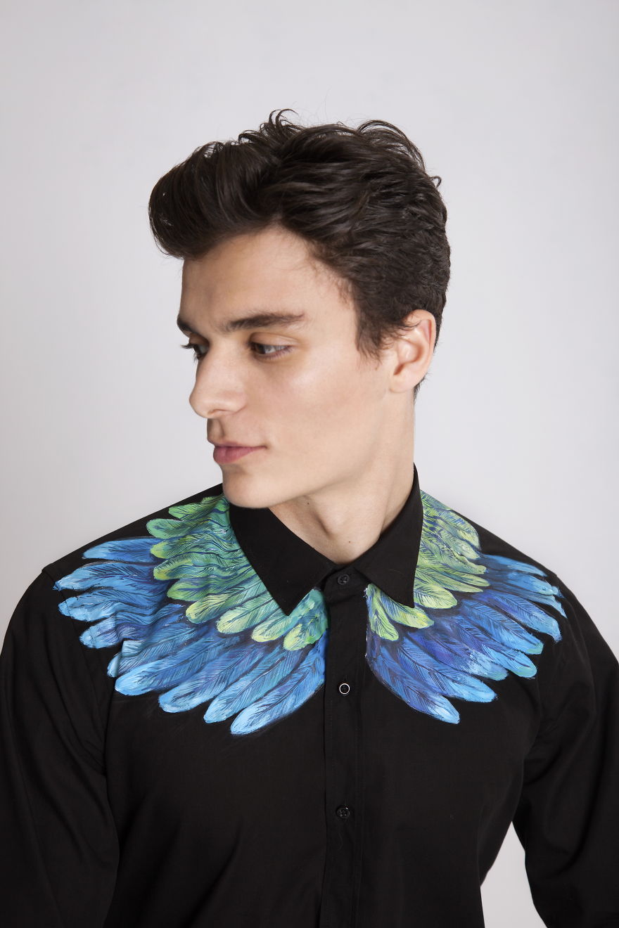 I Used Shirts As A Canvas And Painted Unique And Eye-Catching Designs To Show How Boring Shirt Can Be Turned To The Coolest Clothing