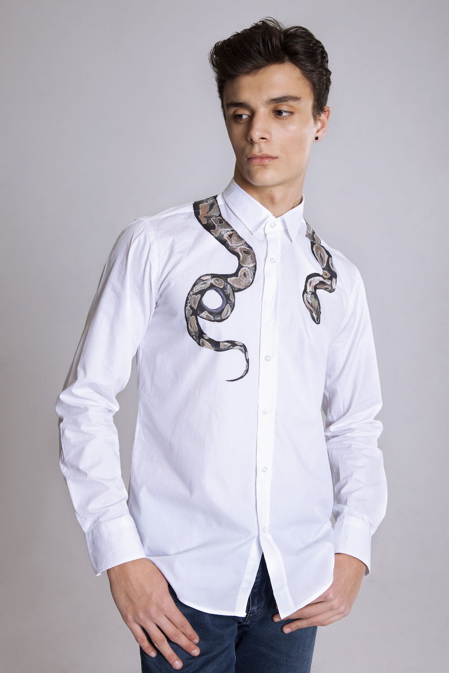 I Used Shirts As A Canvas And Painted Unique And Eye-Catching Designs To Show How Boring Shirt Can Be Turned To The Coolest Clothing