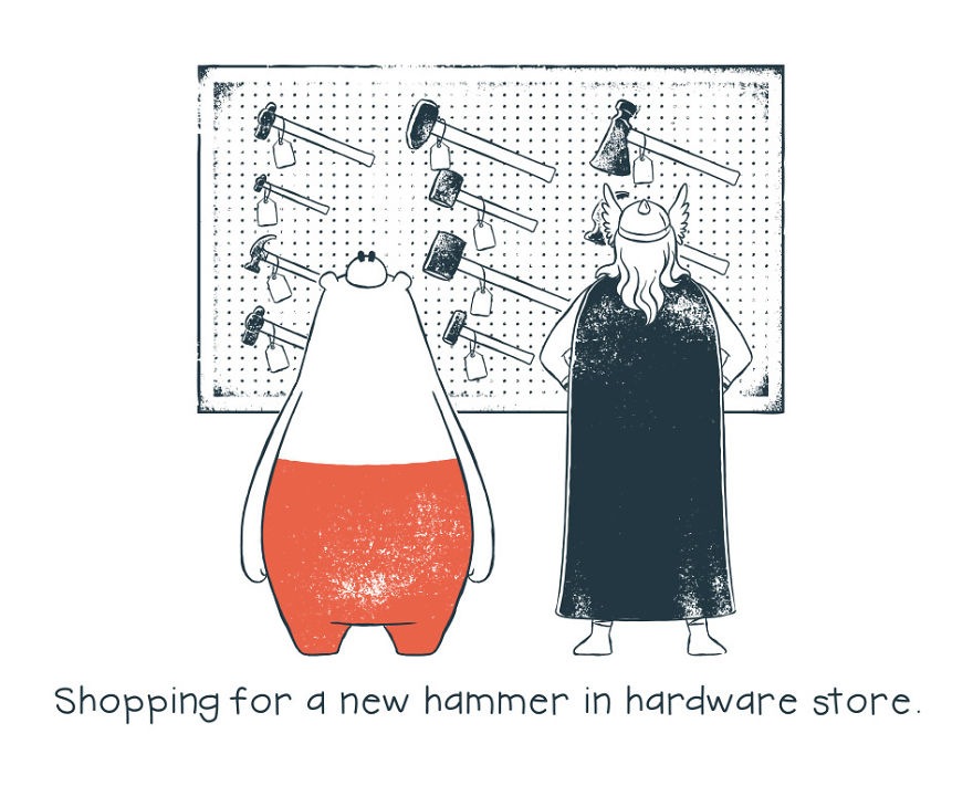 His Sister Destroyed His Hammer. He Is Shopping For The New One