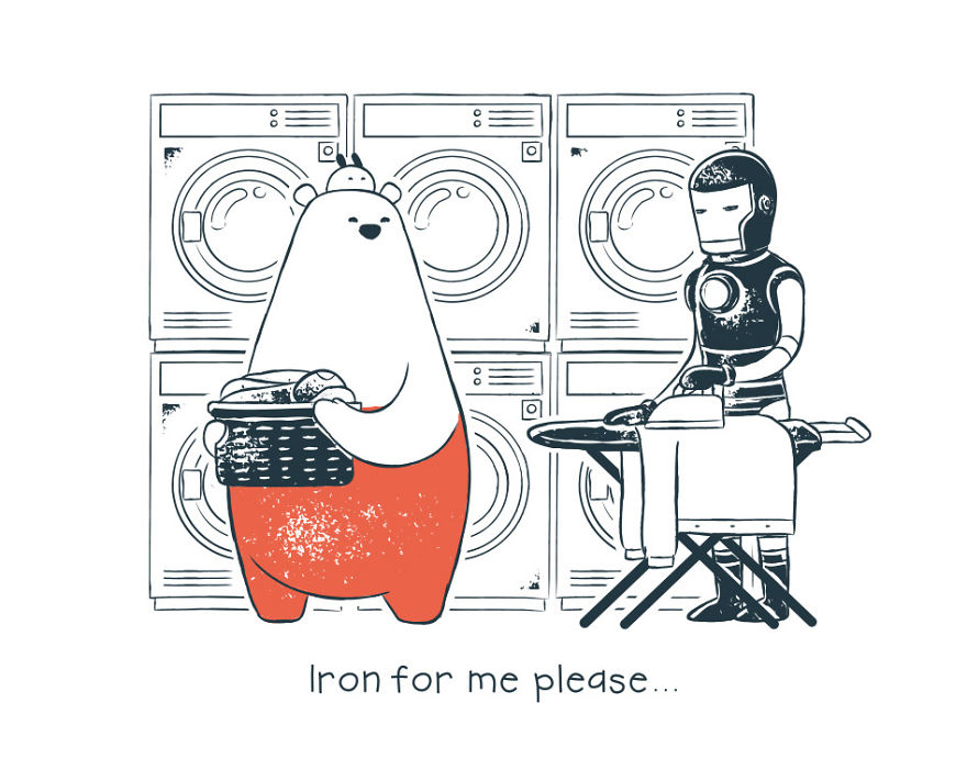 Saw Iron Man In Laundry Shop