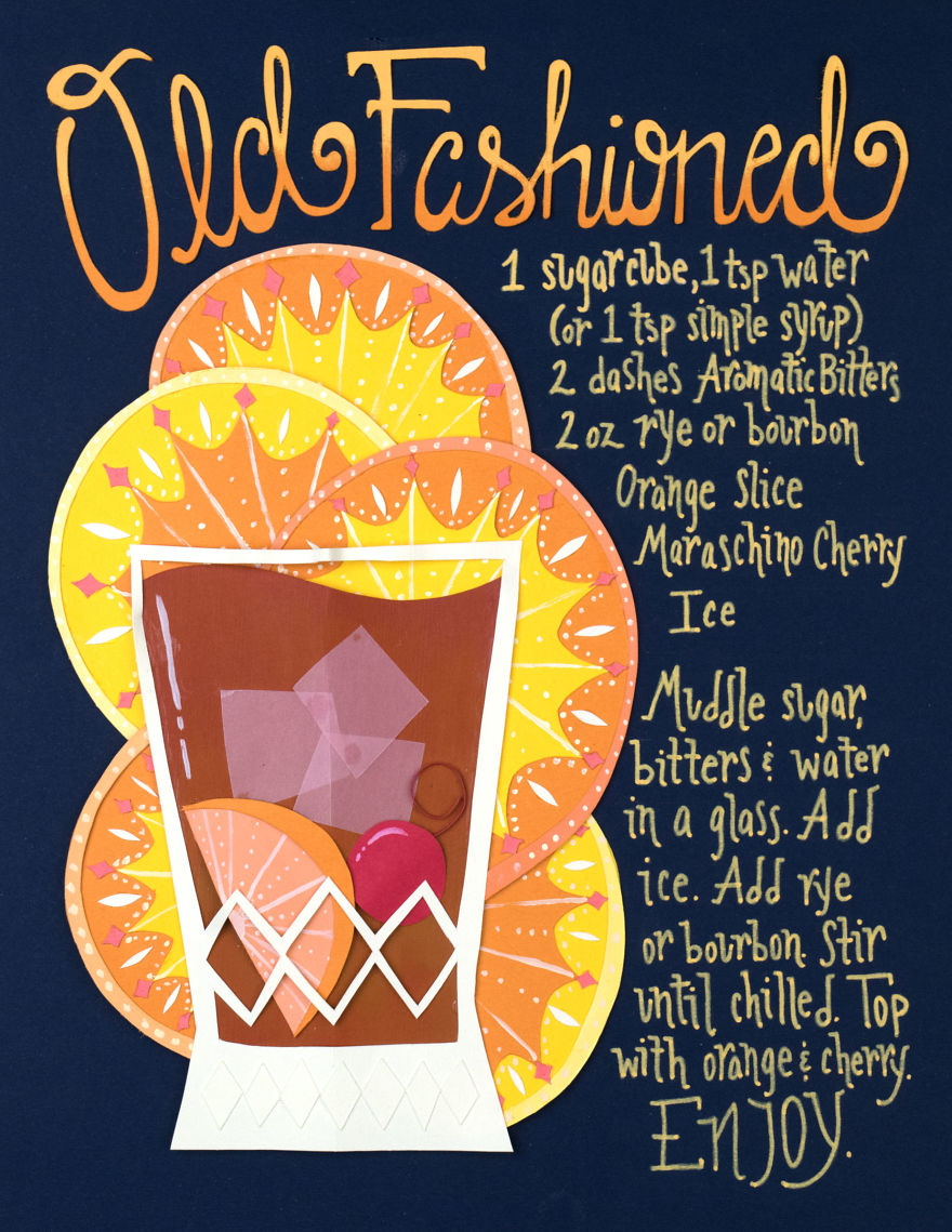 I Illustrated 50 Classic Cocktails From Cut Paper, And Made A Book I Illustrated 50 Classic Cocktails From Cut Paper, And Made A Book