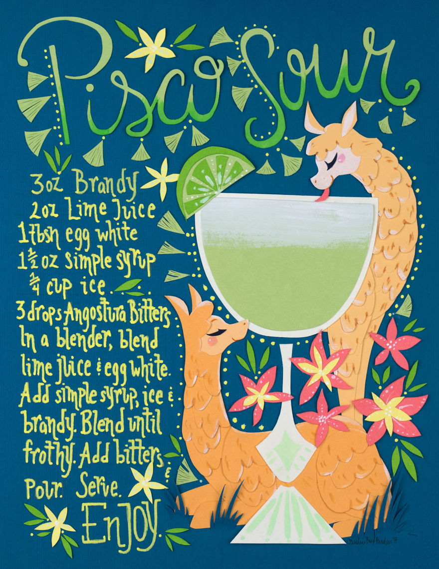 I Illustrated 50 Classic Cocktails From Cut Paper, And Made A Book I Illustrated 50 Classic Cocktails From Cut Paper, And Made A Book