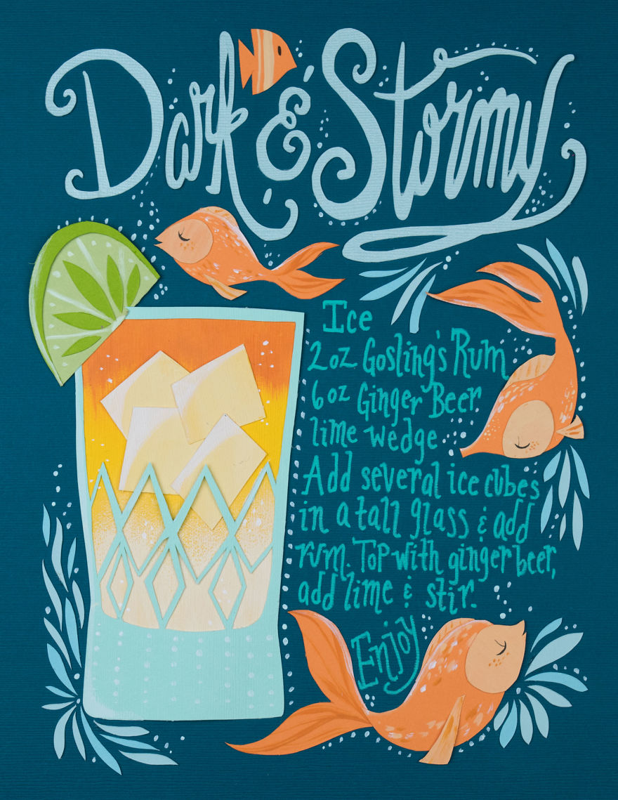 I Illustrated 50 Classic Cocktails From Cut Paper, And Made A Book I Illustrated 50 Classic Cocktails From Cut Paper, And Made A Book