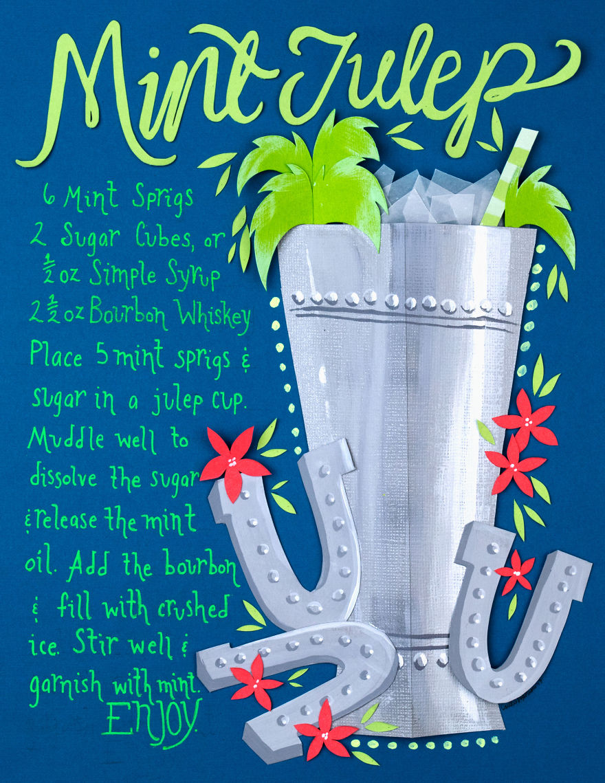 I Illustrated 50 Classic Cocktails From Cut Paper, And Made A Book