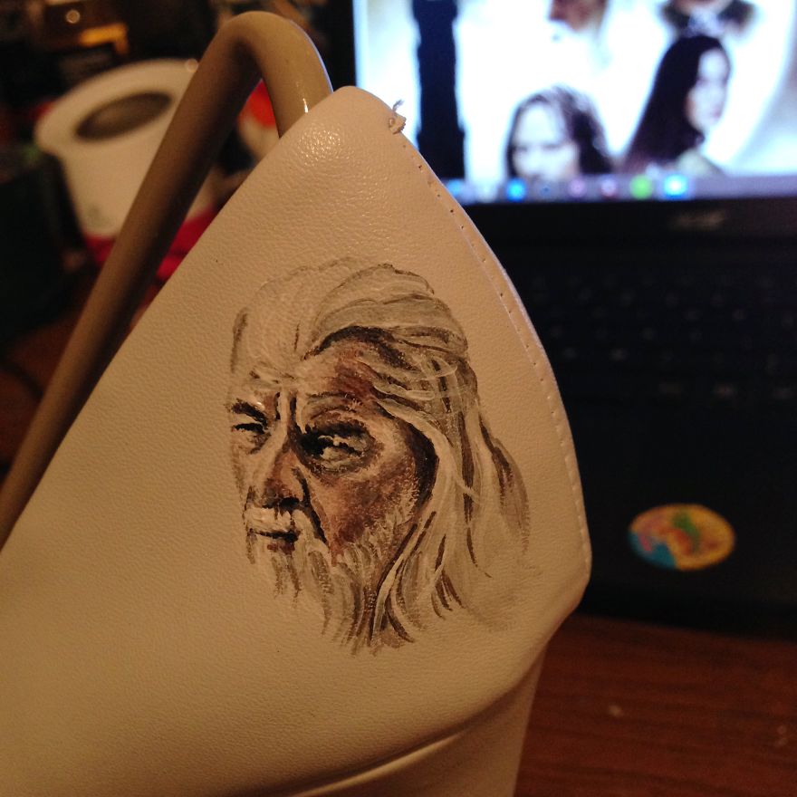 I Painted LOTR Characters On A Pair Of Boring White Heels
