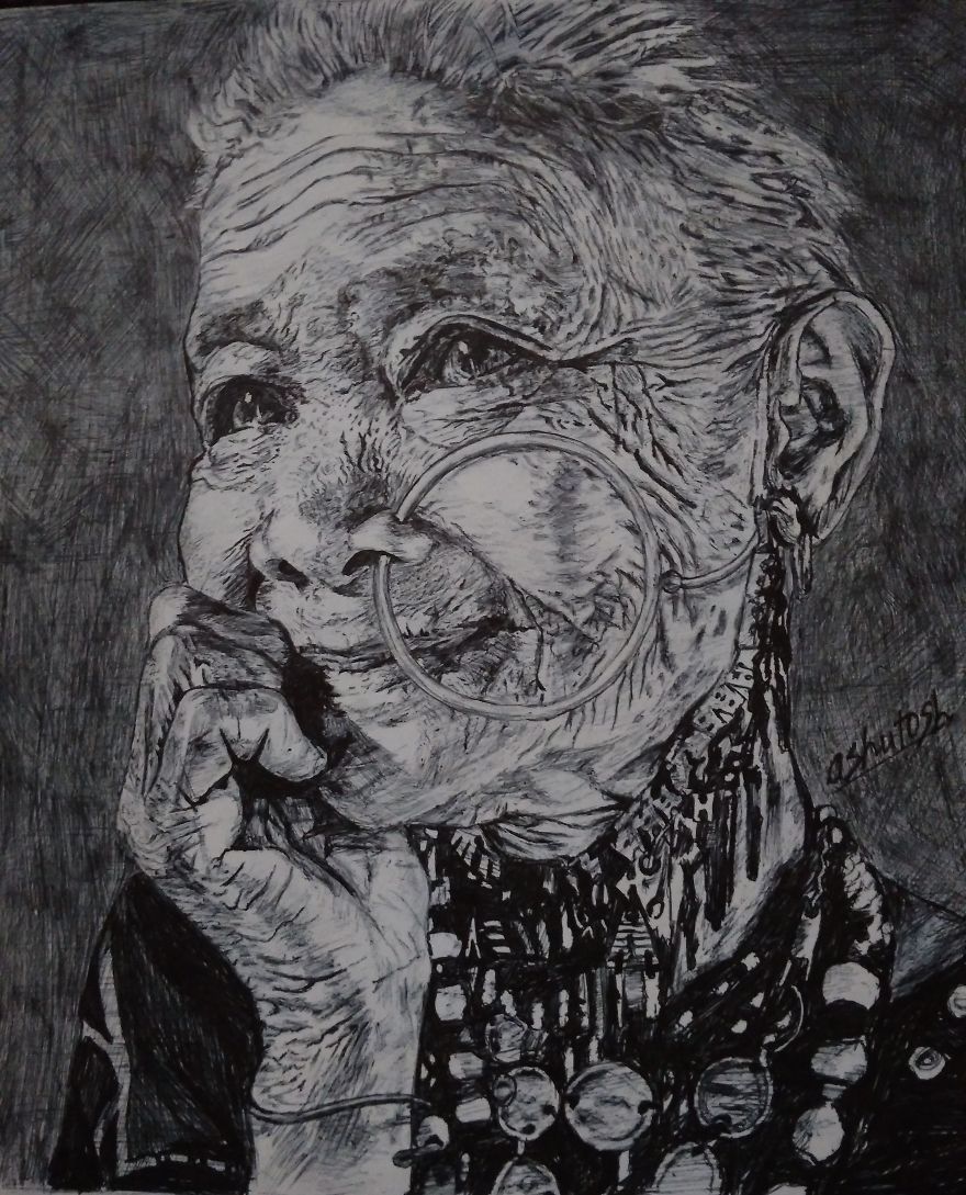 I Started Drawing Portrait Of Beautiful People