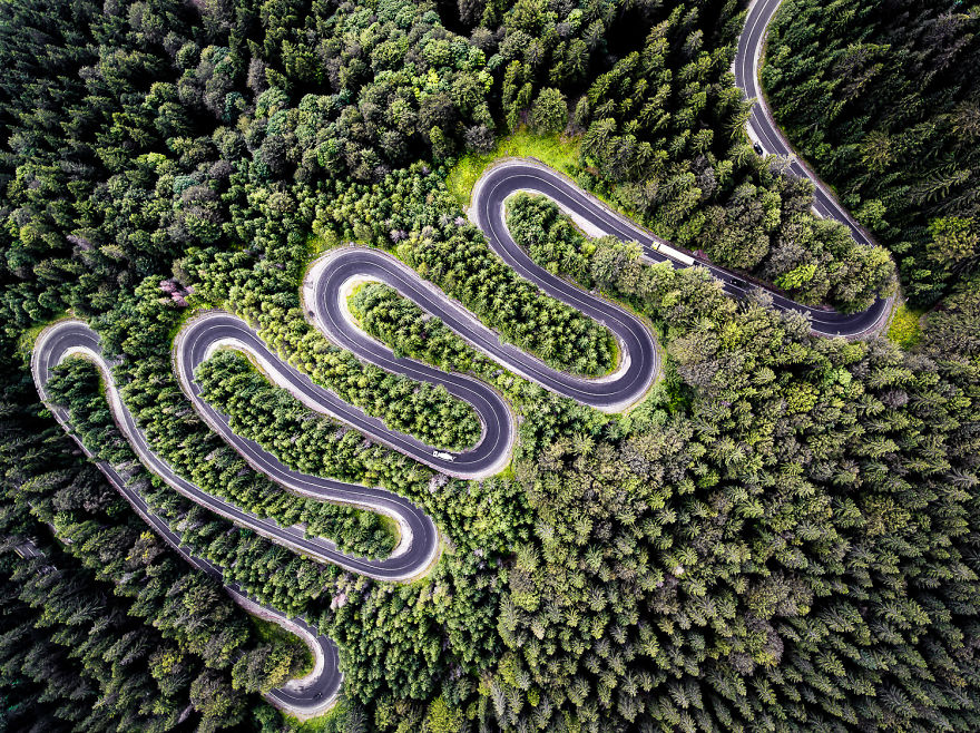 I Photograph The Roads Of Transylvania From Above. Yes, That Transylvania!