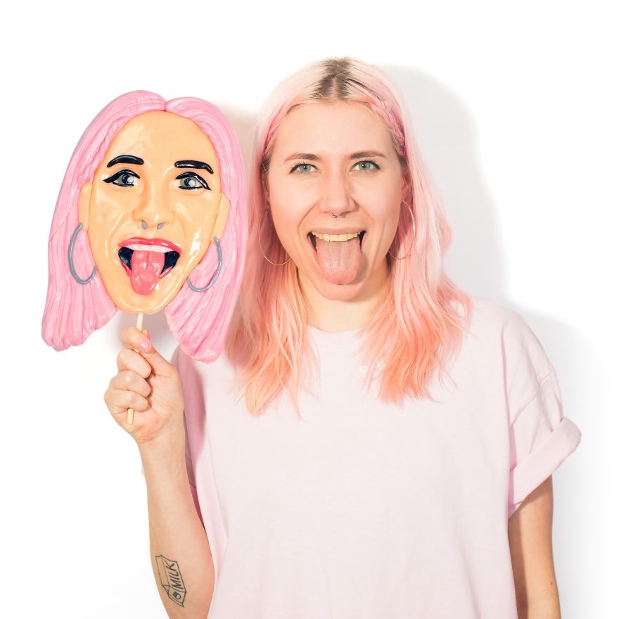 Lick Your Own Face With These Personalised, Life-Sized Lollipops