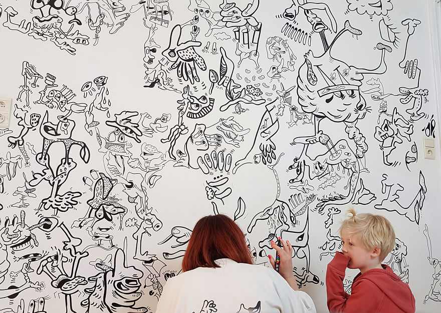 I Turned My Entire House Into An Amazing Doodle Drawing I Turned My Entire House Into An Amazing Doodle Drawing