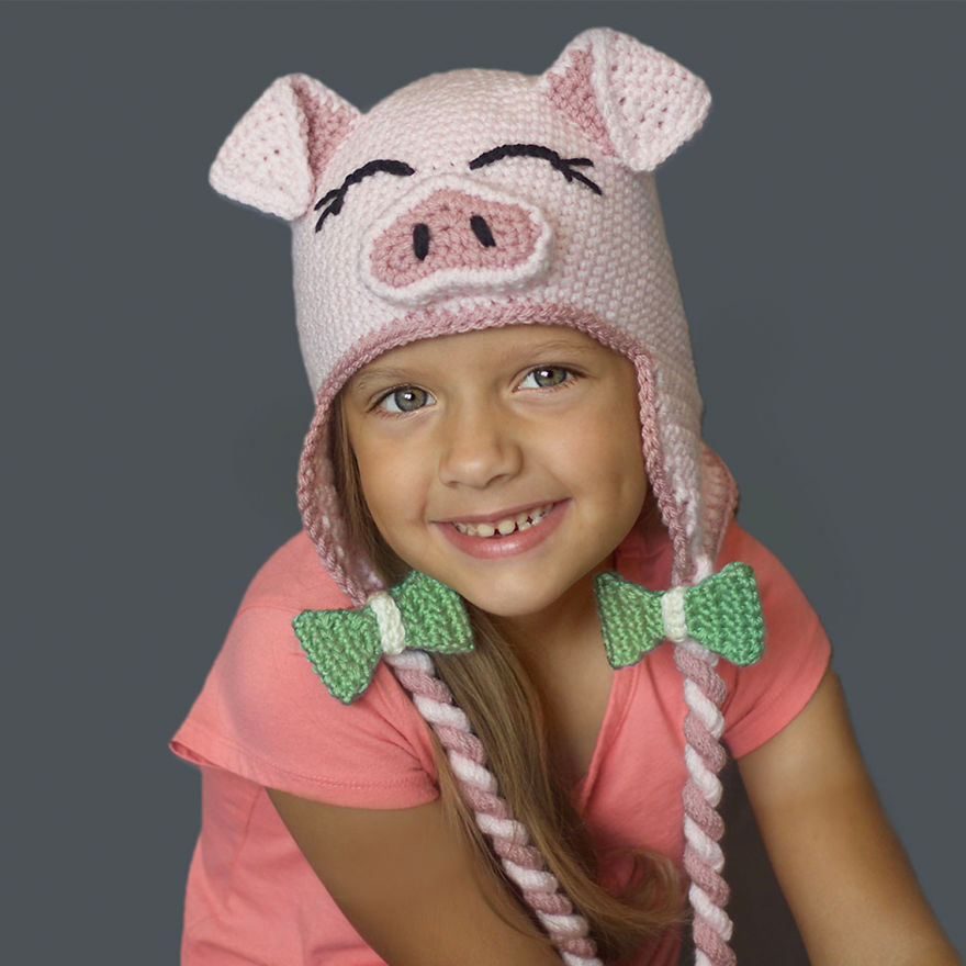 Crochet Pig Hat