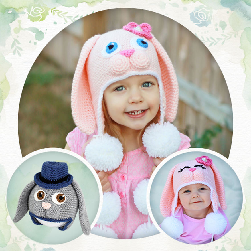 Crochet Sweet Bunny Hats