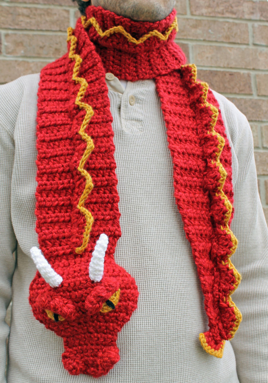 Crochet Dragon Scarf