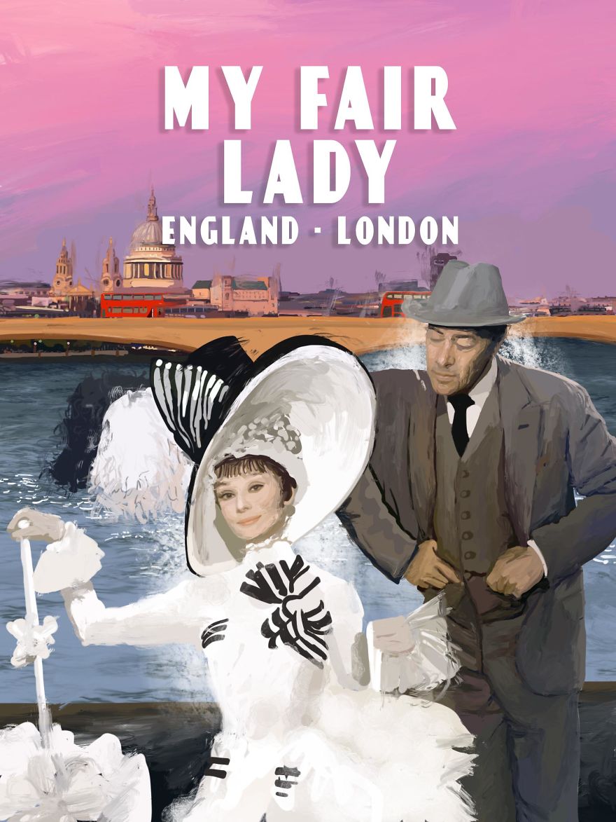 We Illustrated Oscar Winning Movies That Are Set Around The World