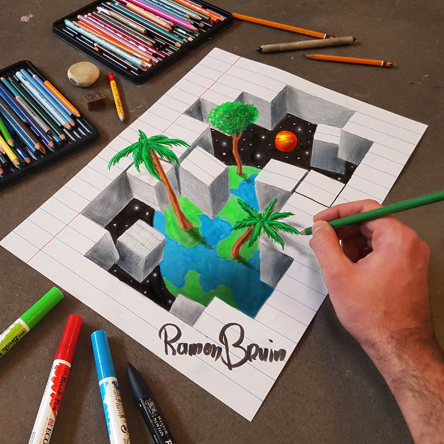 New Awesome 3D Drawings By Ramon Bruin New Awesome 3D Drawings By Ramon Bruin
