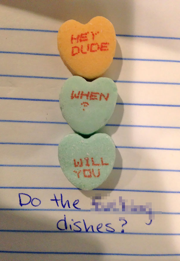 Passive-Aggressive Roommate Preparing For Valentines Day