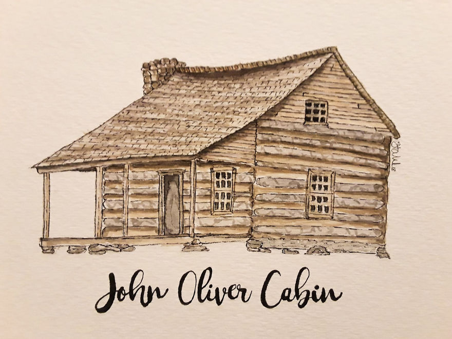 Something Extraordinary Appeared In My Painting Of A Historic Cabin Something Extraordinary Appeared In My Painting Of A Historic Cabin