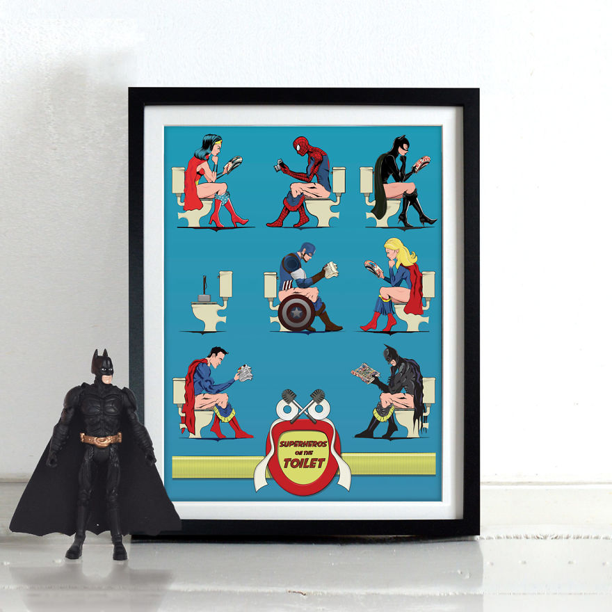Superheroes Are Just The Same As Us, They Too, Need The Loo Superheroes Are Just The Same As Us, They Too, Need The Loo