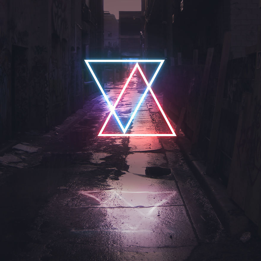 I Create Digital Neon Art